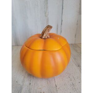 Teleflora‎ pumpkin vintage ceramic bowl home decor Halloween